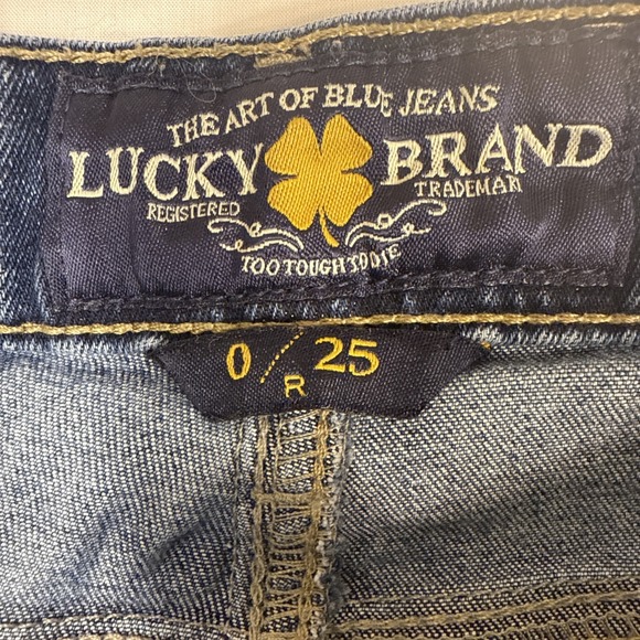 Lucky Brand AVA Midrise skinny Sz 0/25R Dark Blue Lucky You - Picture 5 of 11